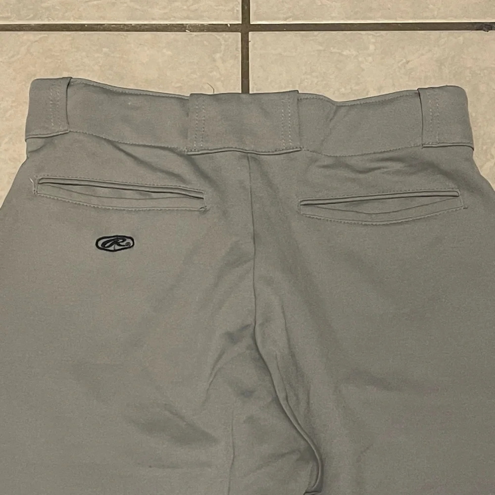 Rawlings Men's Semi-Relaxed Baseball Gray Pants Size Medium‎ Elastic Waist
